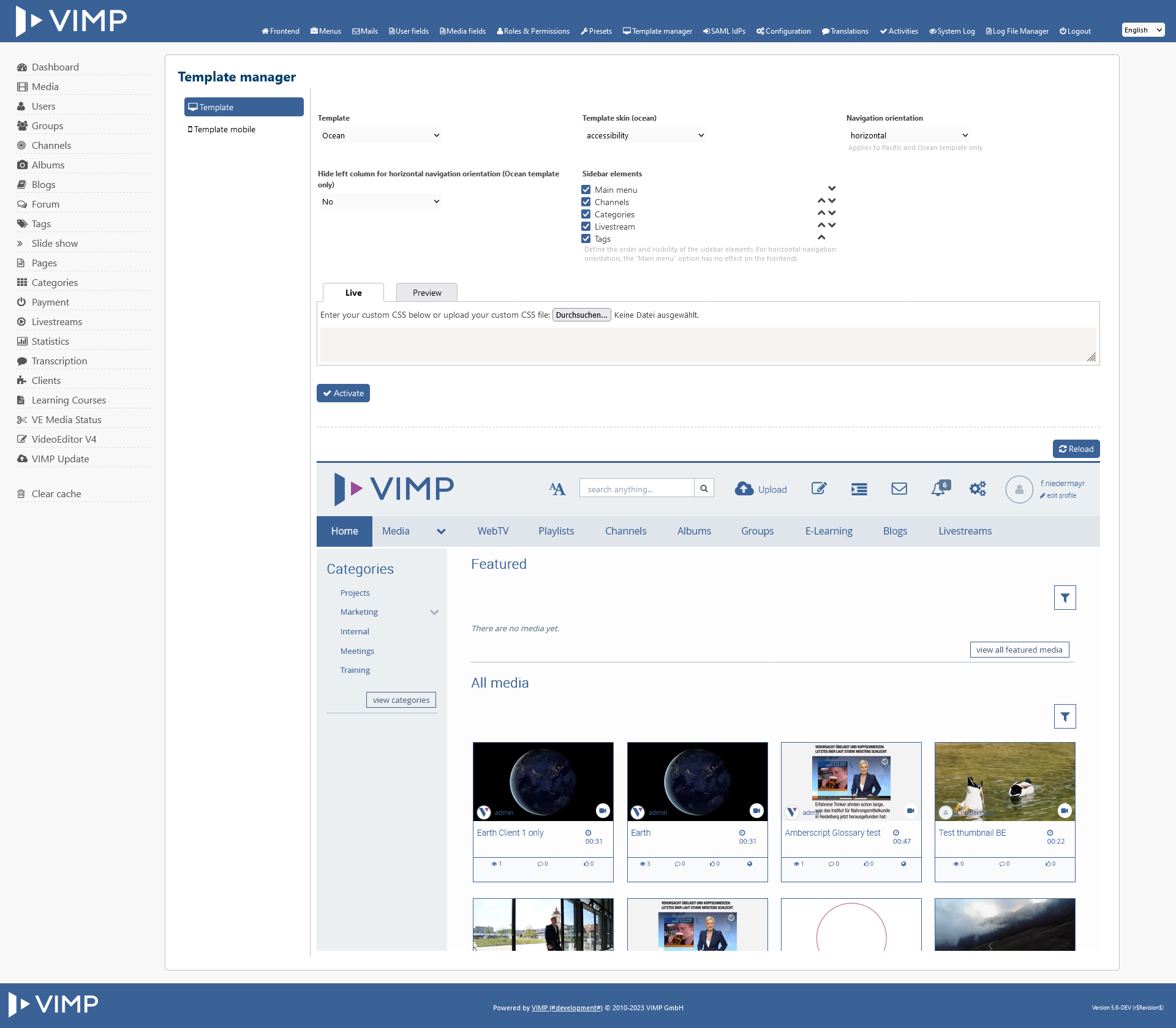 VIMP Template Manager