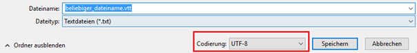Untertitel-Datei Kodierung