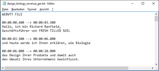 VTT-Untertiteldateiformat
